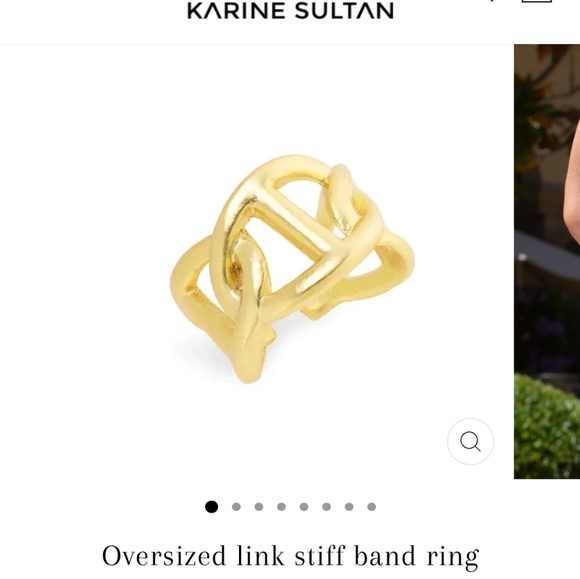 Karine Sultan Gold Link Ring - Picture 5 of 5